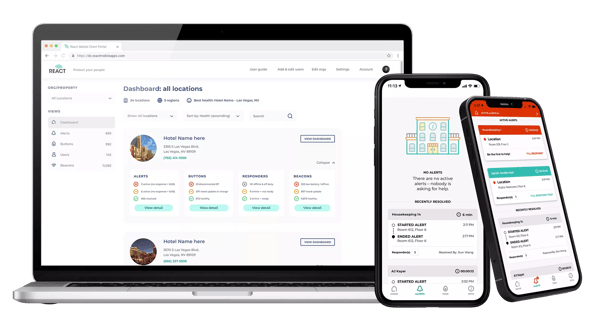 react mobile client portal responder app