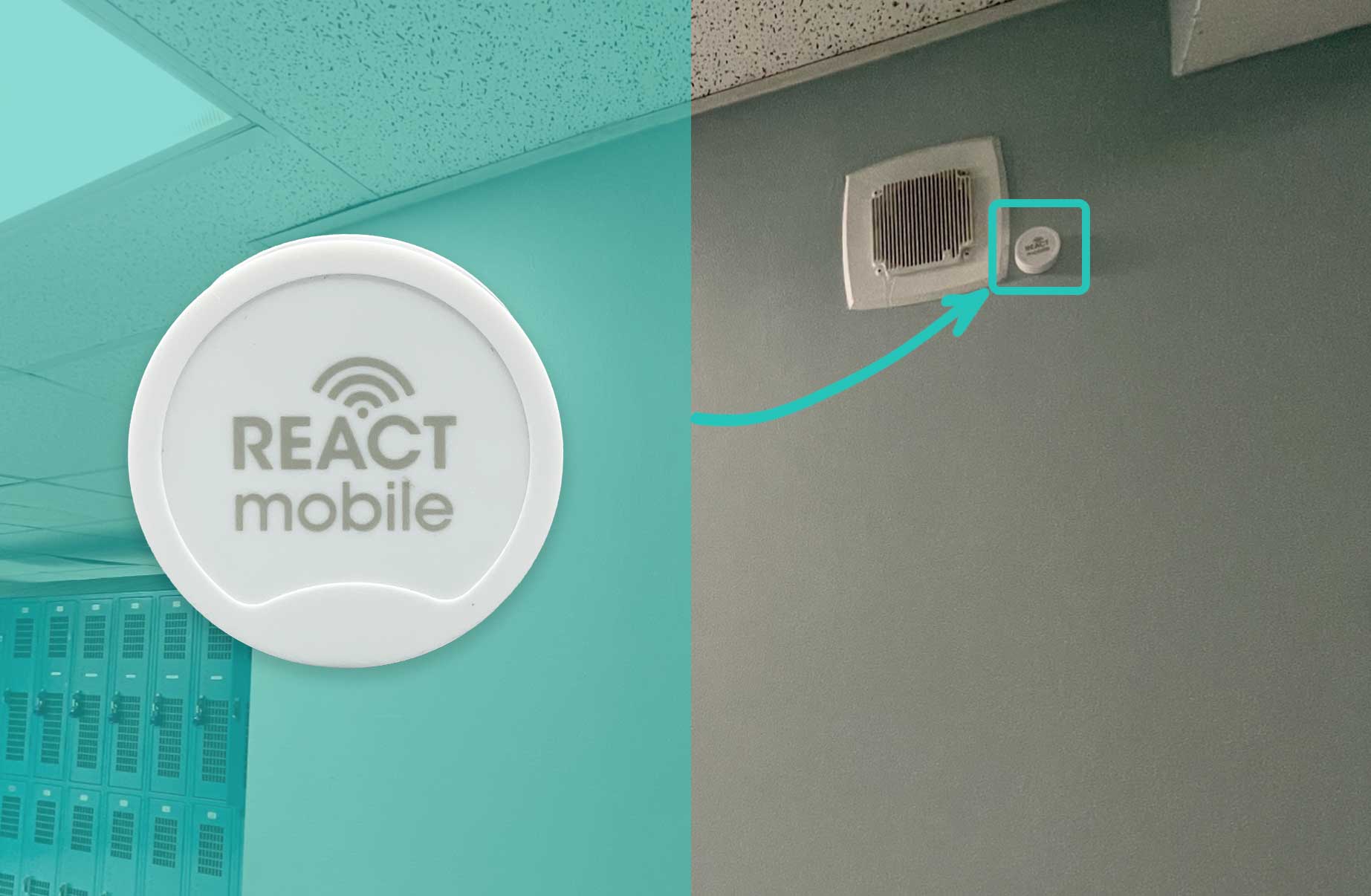 React Beacon Installed on Wall